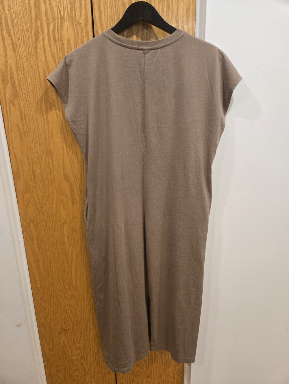 Uniqlo smooth cotton french sleeve long dress Sz M - Picture 8 of 10